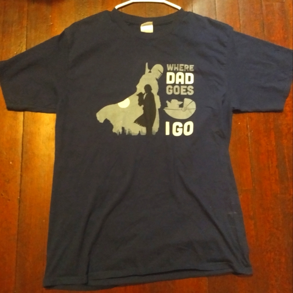 MANDALORIAN DAD T-SHIRT - Grogu Baby Yoda Star Wars Tee Shirt - Gift Father